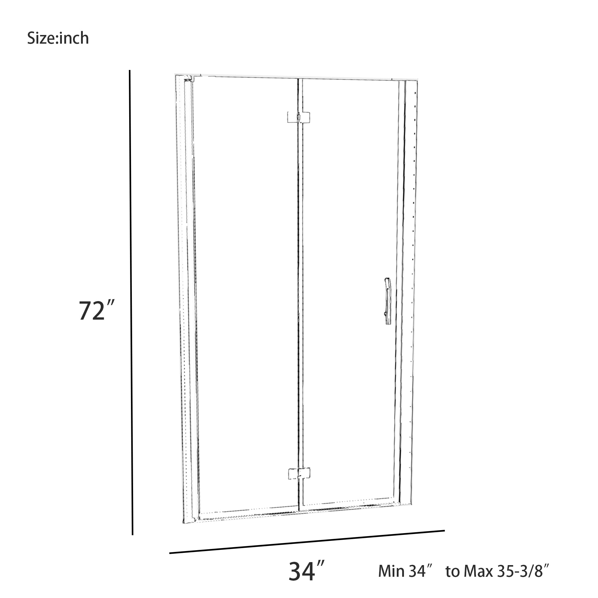 Staykiwi Bi-Fold Semi-Frameless Shower Doors In Matte Black With Clear Glass