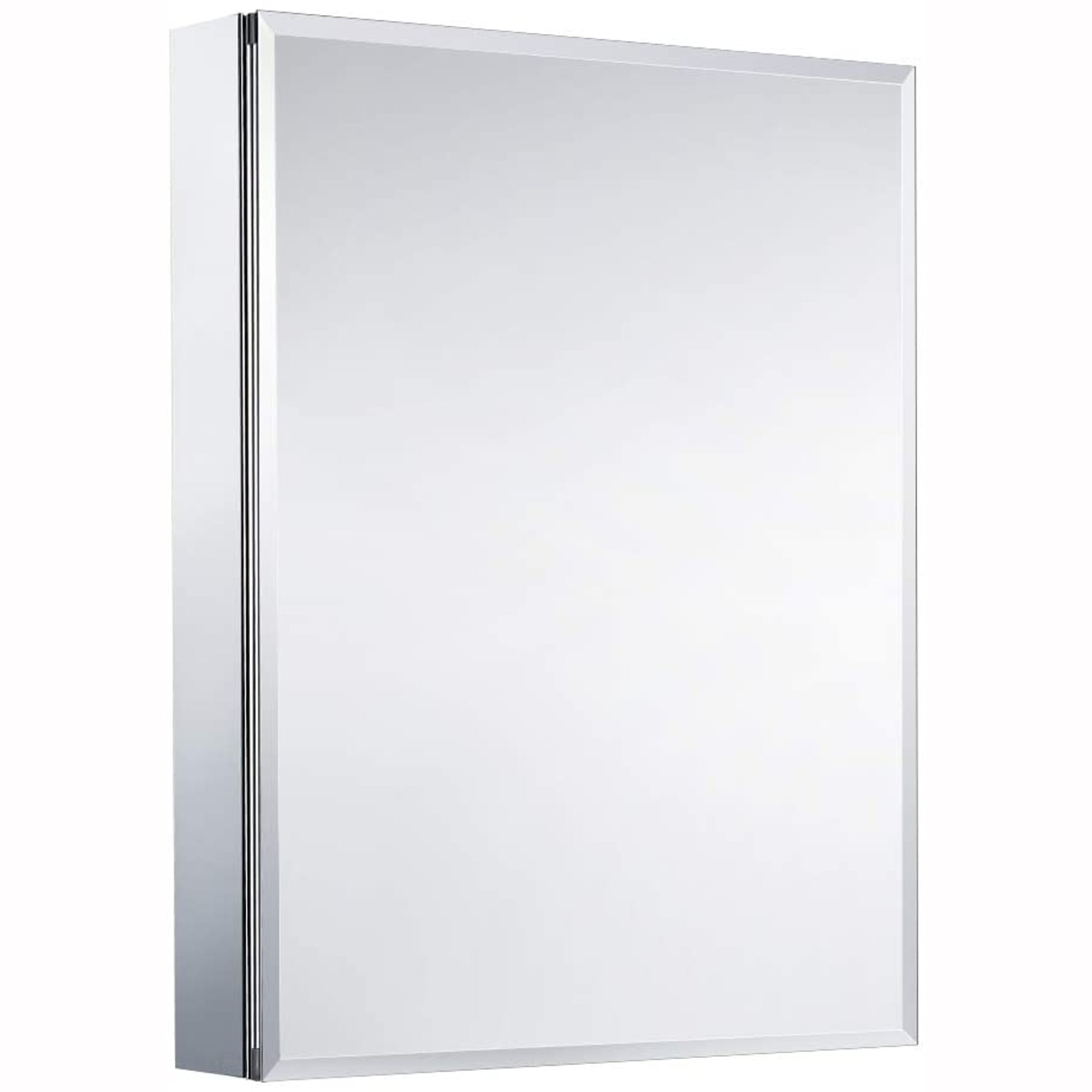 Staykiwi 24 x 30 in. Rectangular Silver Aluminum Recessed/Surface Mount Medicine Cabinet with Mirror
