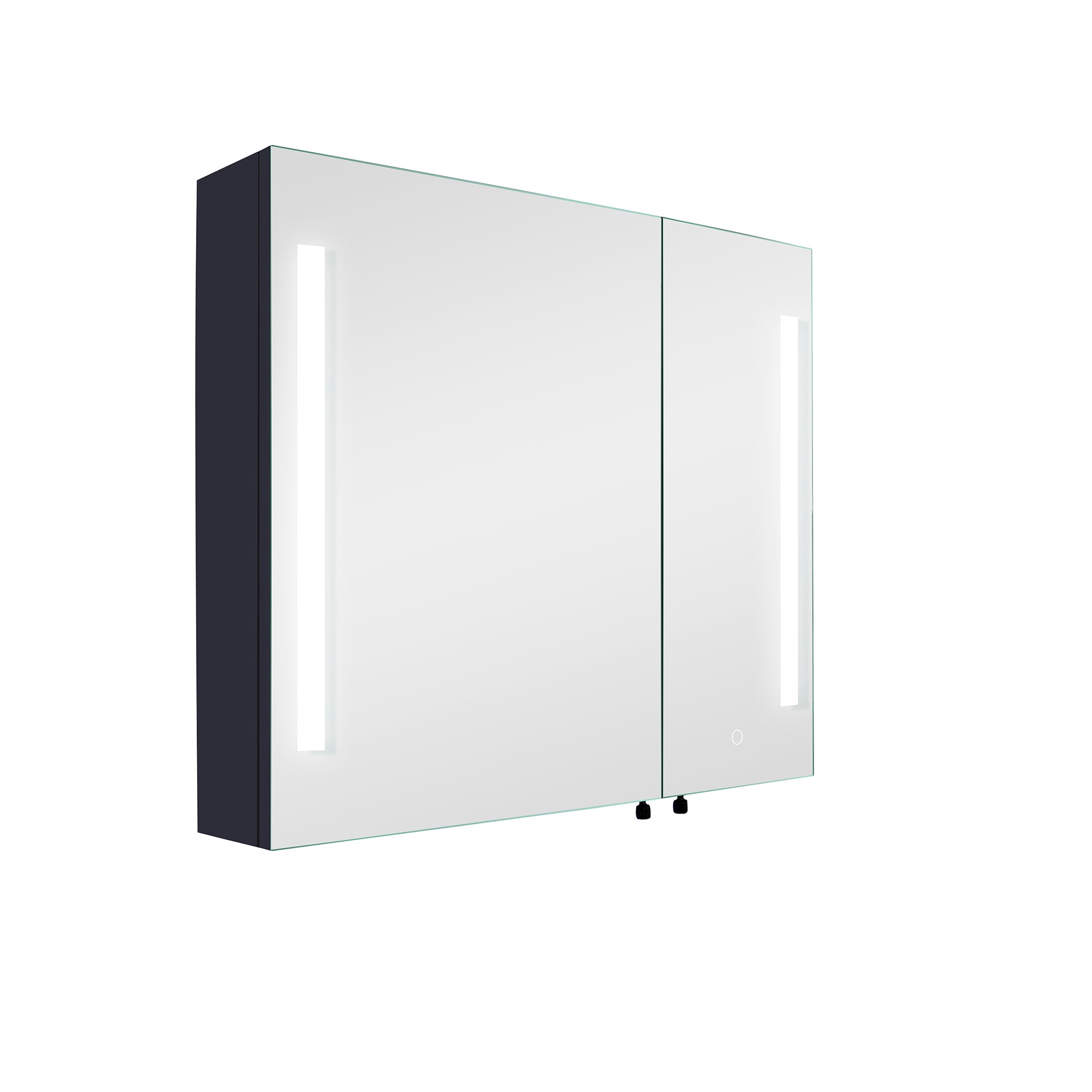 Staykiwi Surface Mount Frameless Mirrored Medicine Cabinet with Shelves and LED Lights