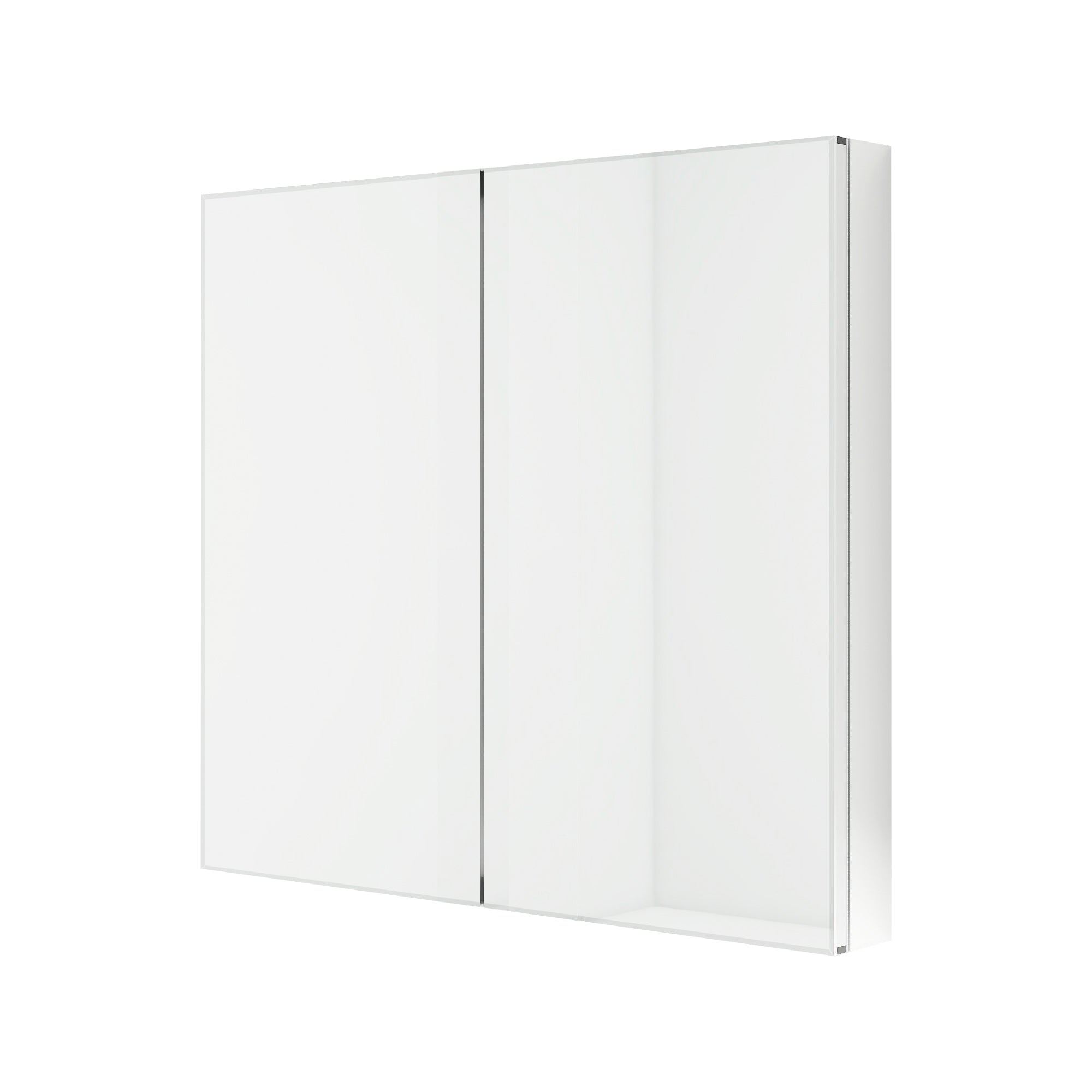 30 x 26 in. Rectangular Silver Aluminum Recessed/Surface Mount Medicine Cabinet with Mirror