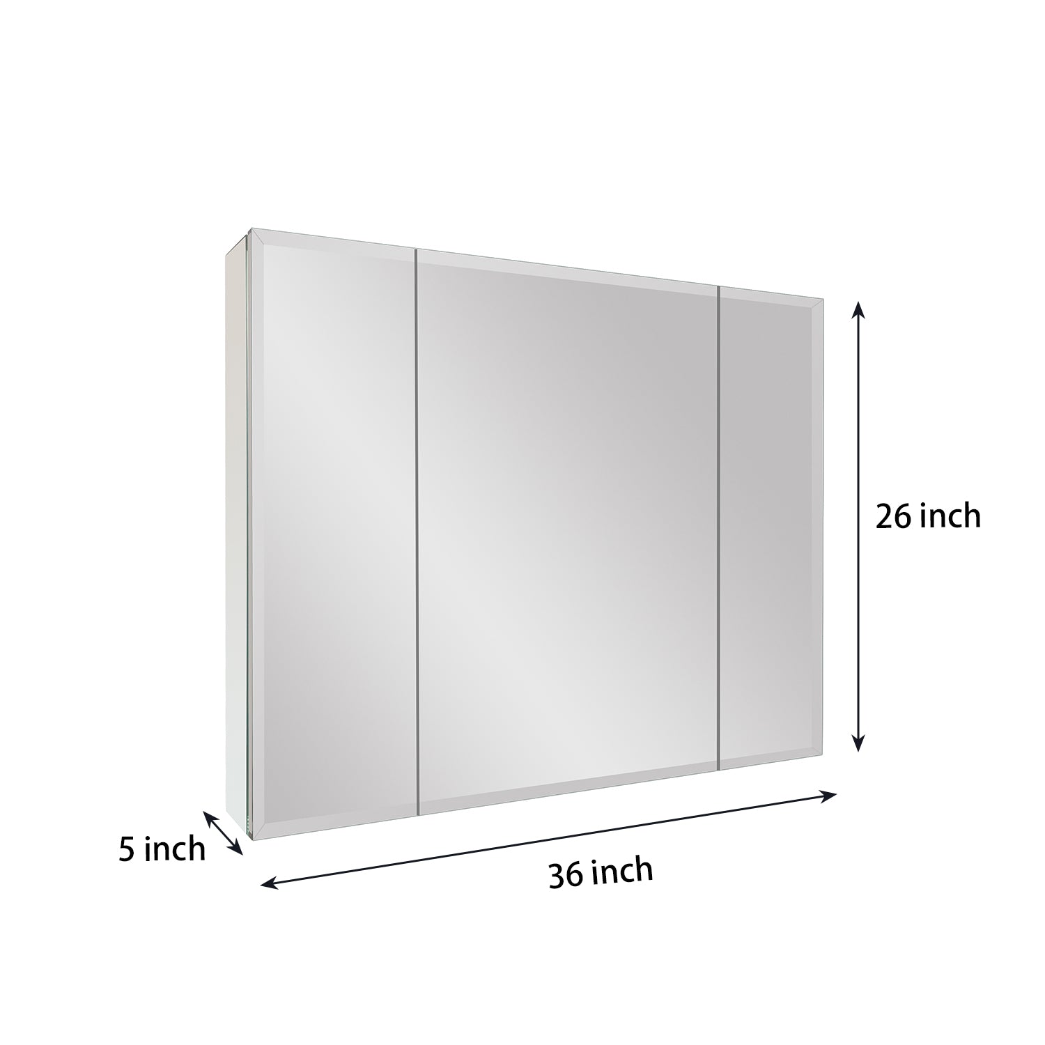 Staykiwi 36" Surface Mount Bathroom Medicine Cabinet with Mirror and Shelves
