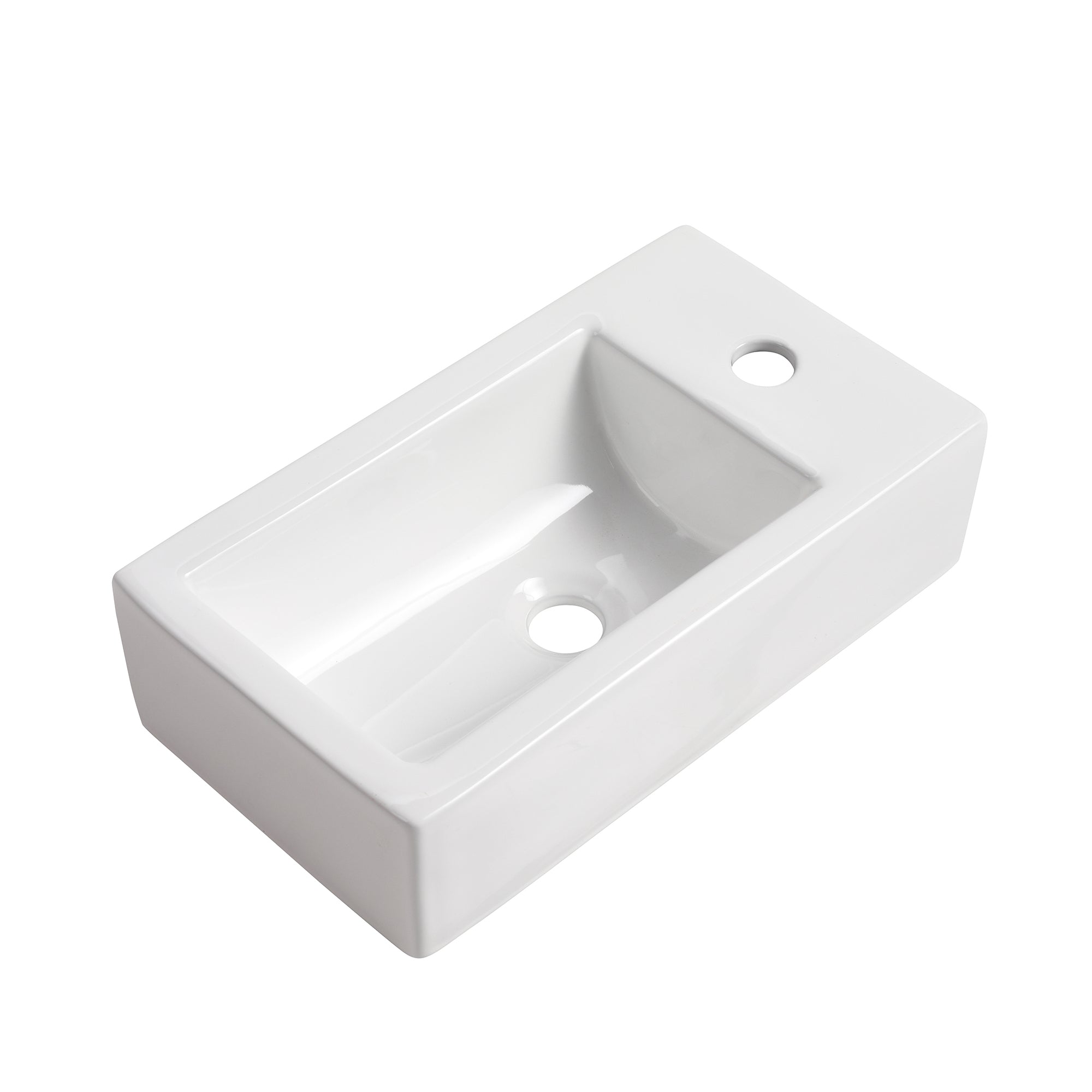 18 in. Plywood Freestanding Bathroom Vanity Set in Brown Ebony with Integrated Ceramic Sink