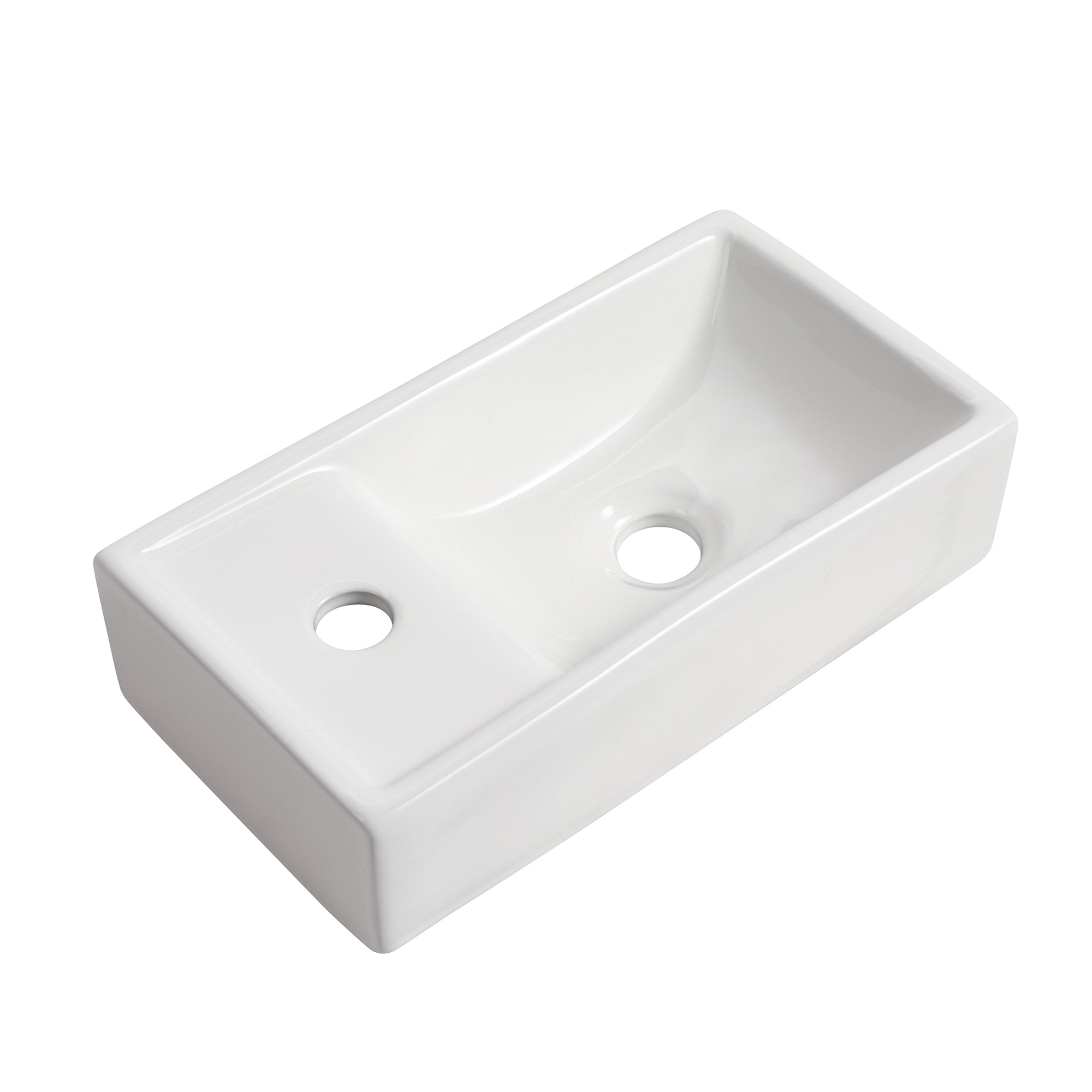 16 in. Plywood Freestanding Bathroom Vanity Set in Plain Light Oak with Integrated Ceramic Sink