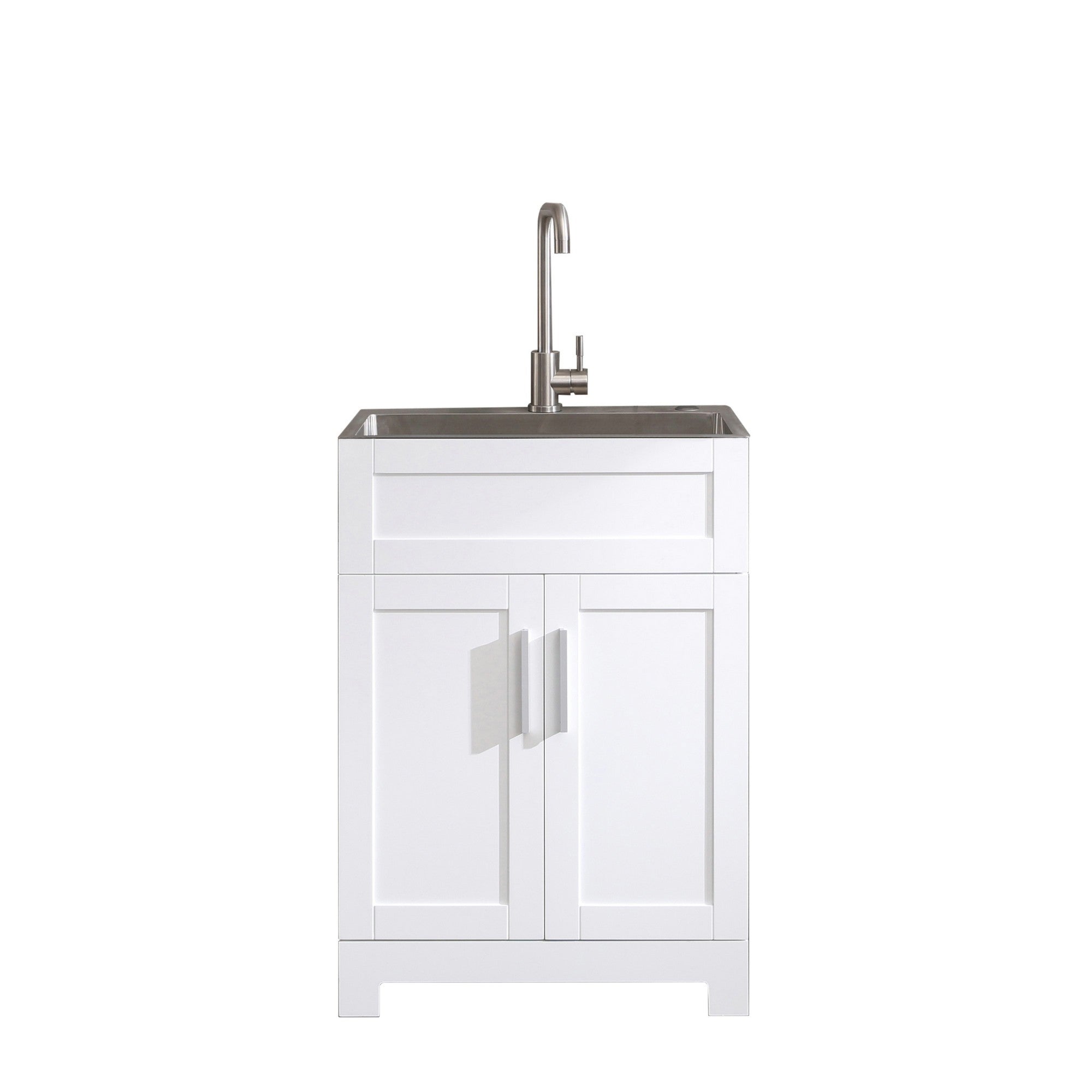 34" Tall Wood 2-door Laundry Tub Cabinet with sink and Faucet